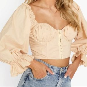 Cropped On or Off Shoulder Top